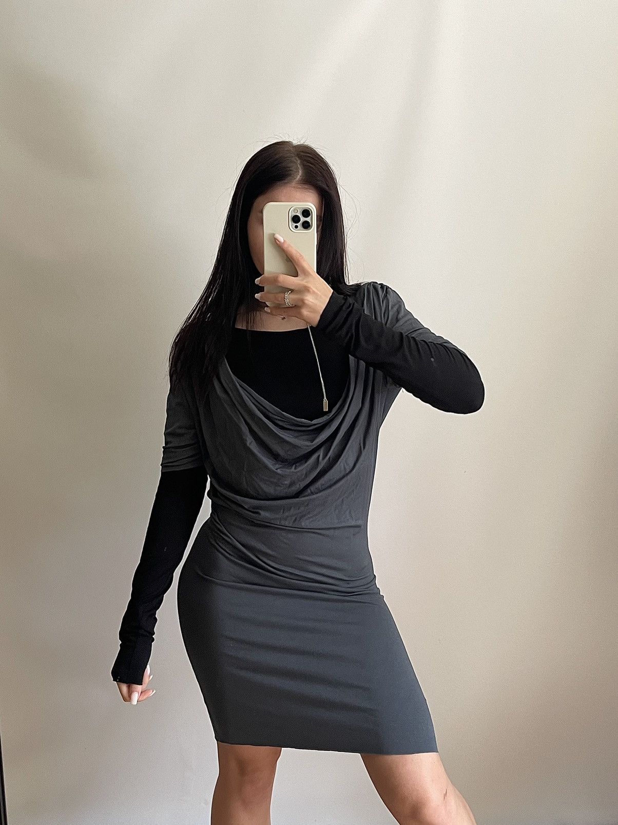 Jean Paul Gaultier Jean Paul Gaultier Cowl Neck Layered Sleeve Draped Dress Size S / US 4 / IT 40 - 1 Thumbnail