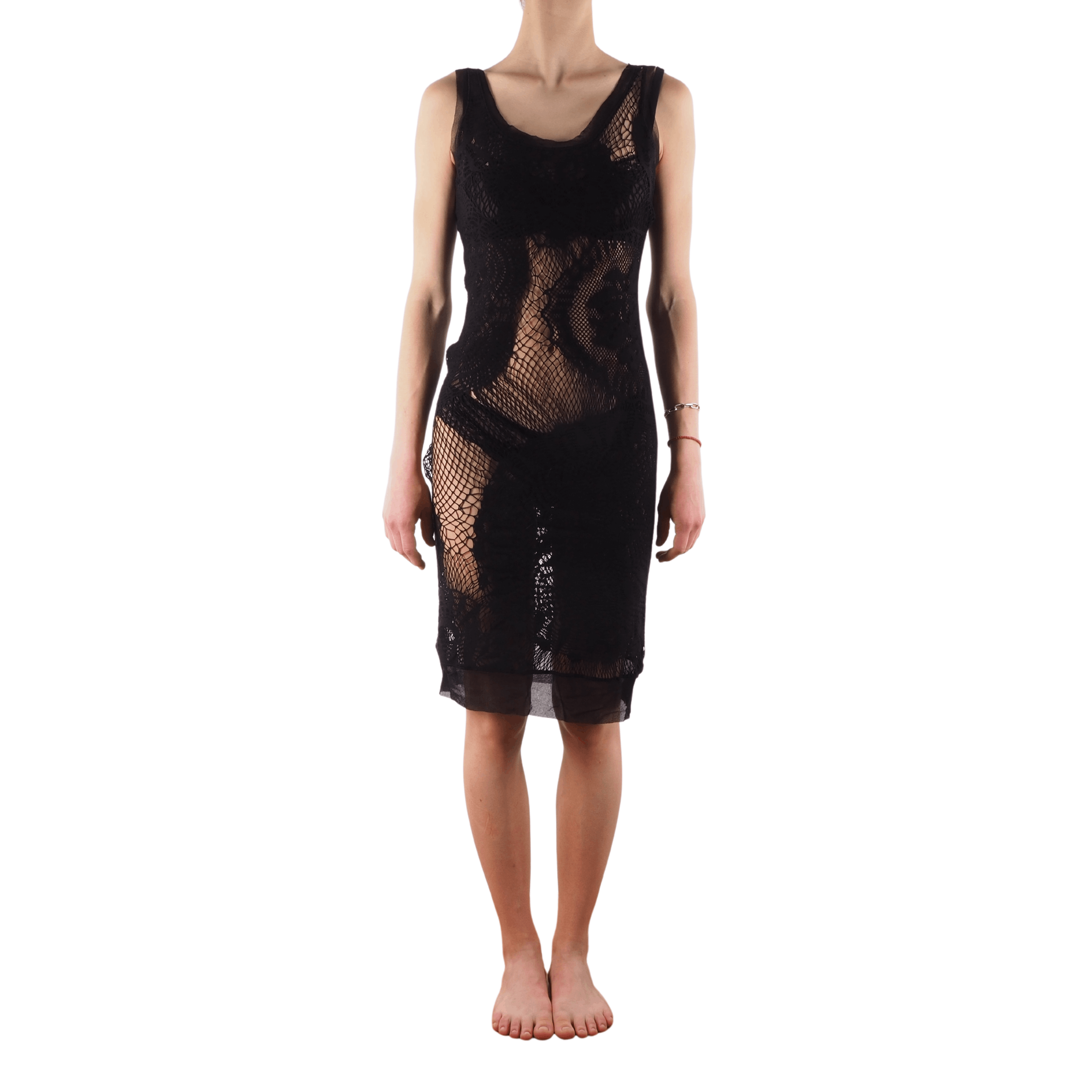 Jean Paul Gaultier Vintage Sheer Knit Mesh Dress