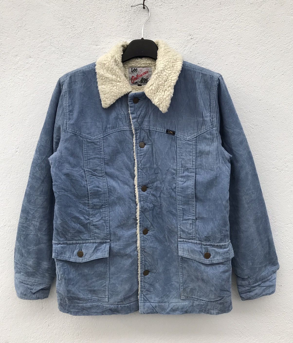 Vintage Lee Outerwear Corduroy Sherpa Lining Button Jackets