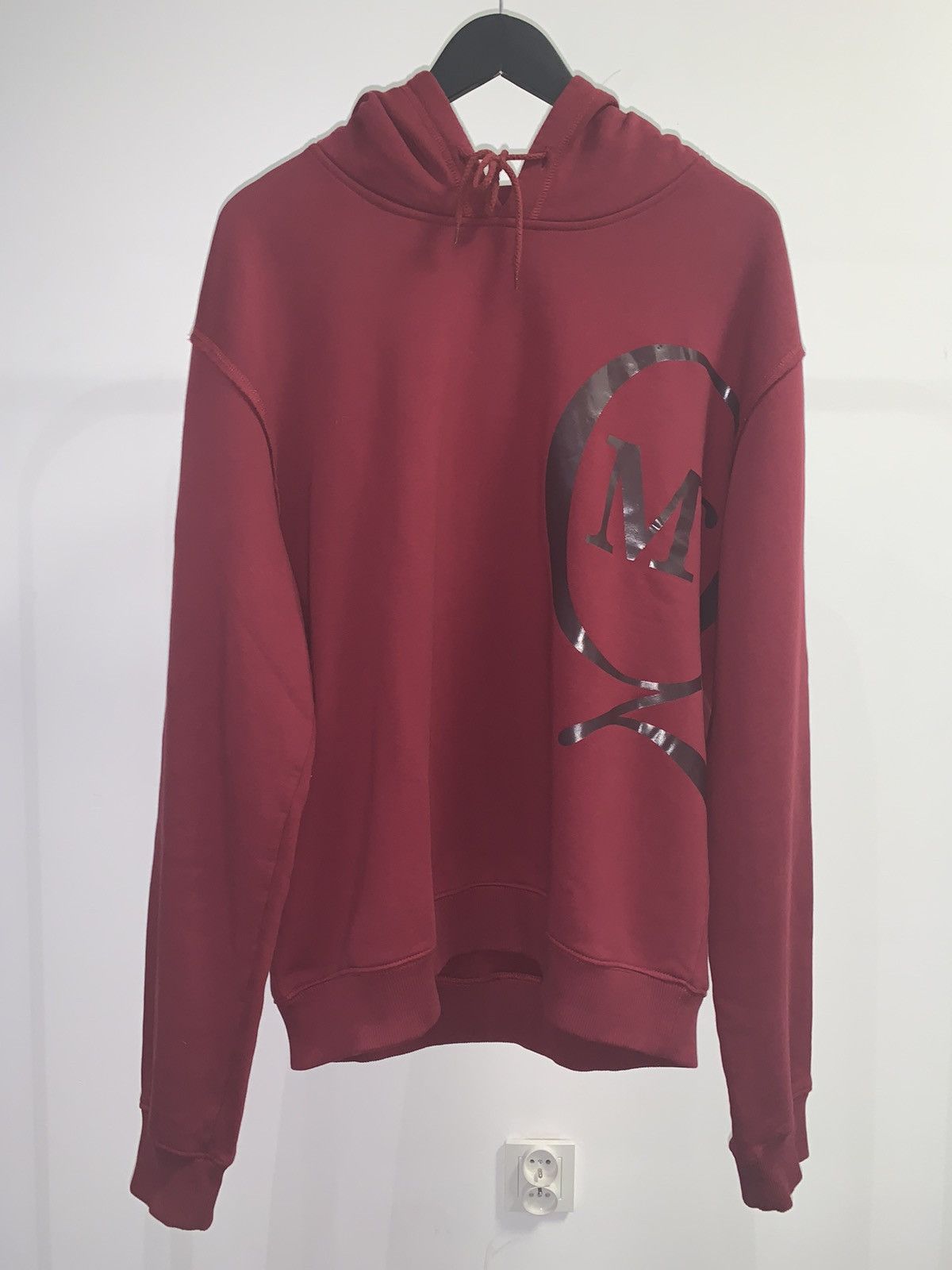 image of Alexander Mcqueen Big Logo Crimson Hoodie, Men's (Size XL)