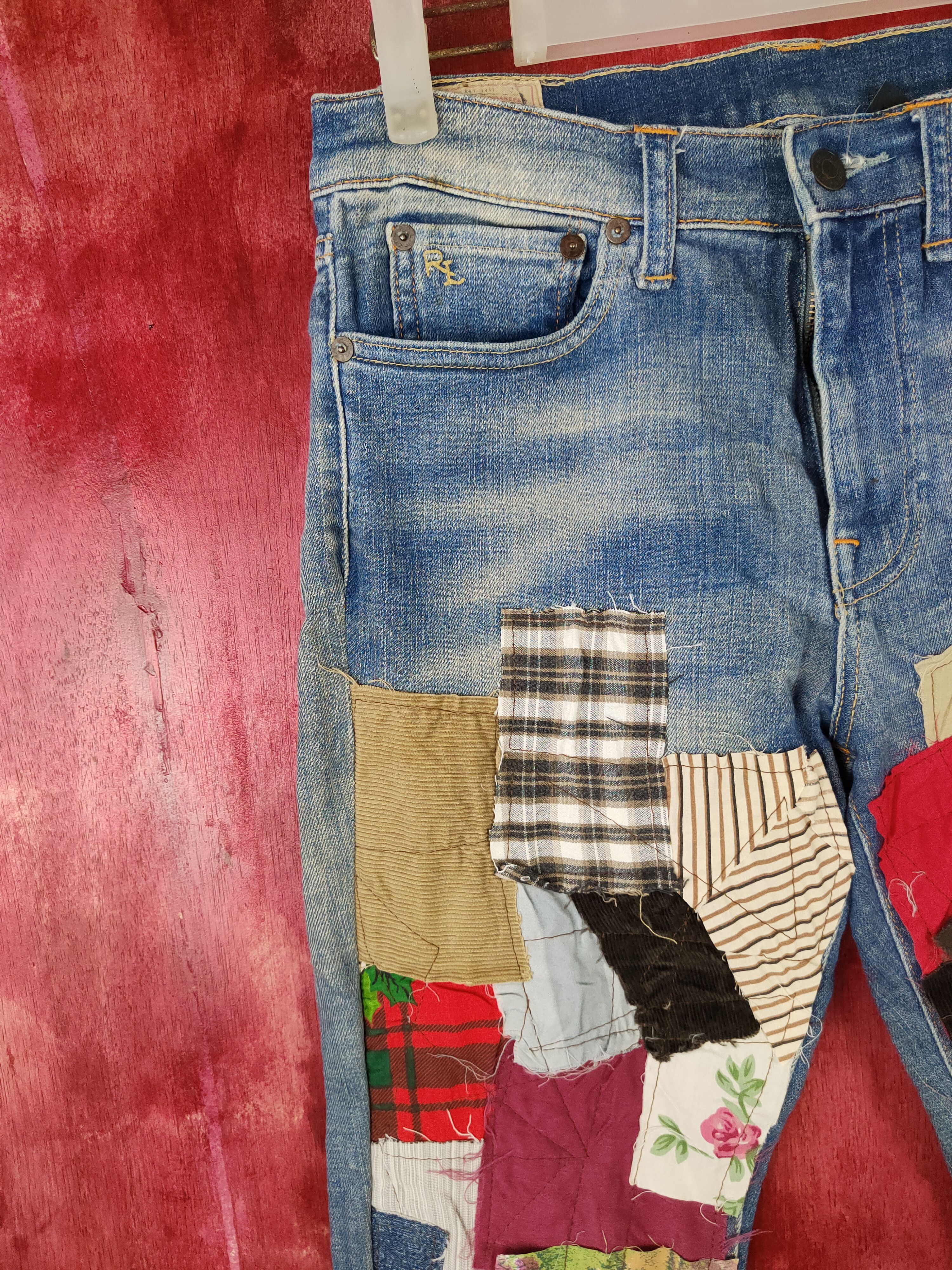 Polo Ralph Lauren Polo Ralph Lauren rework reconstruct patchwork Denim #5158DL Size US 28 / EU 44 - 4 Thumbnail