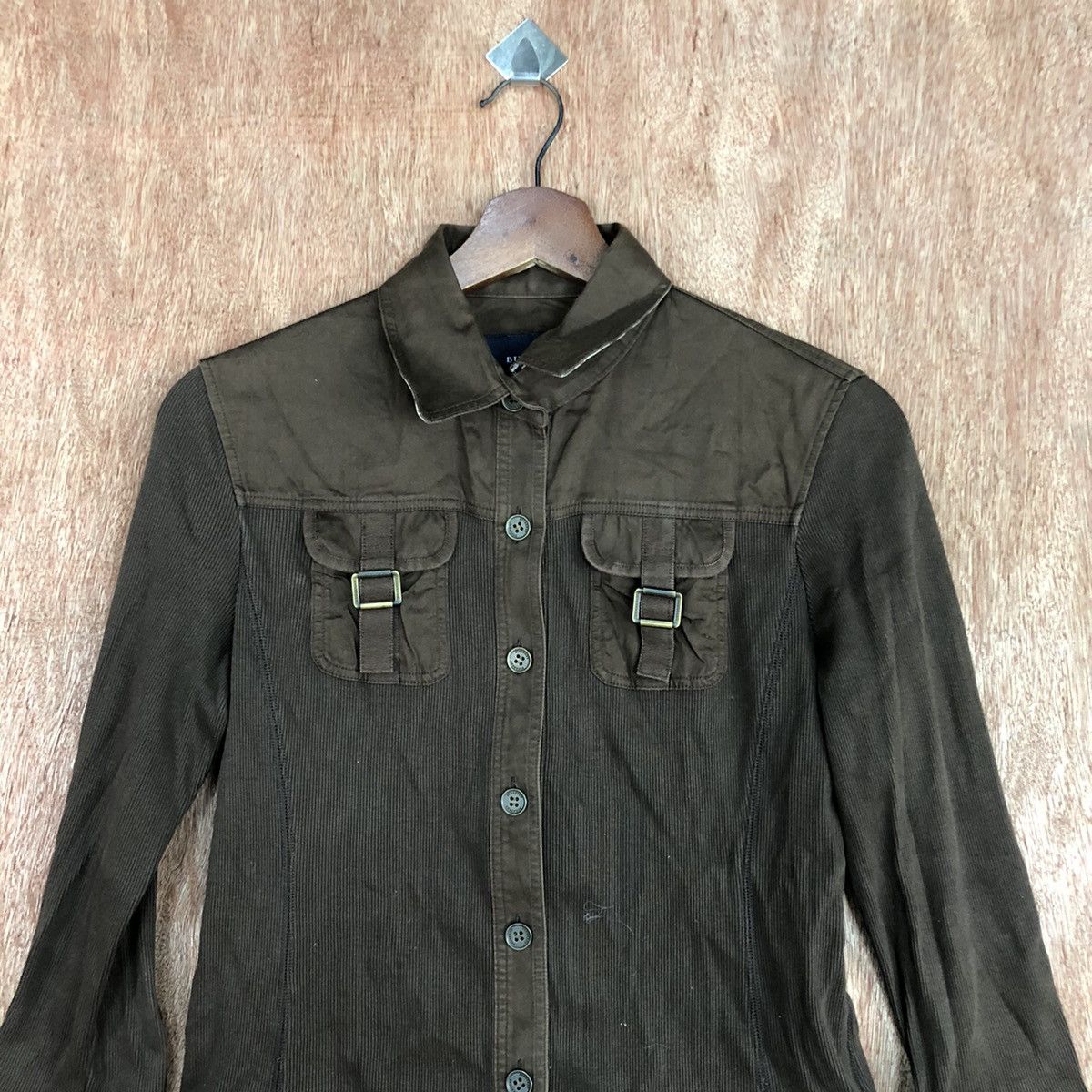 Burberry DLL Burberry Brown Shirt button ups corduroy shirt #1679 Size S / US 4 / IT 40 - 2 Thumbnail