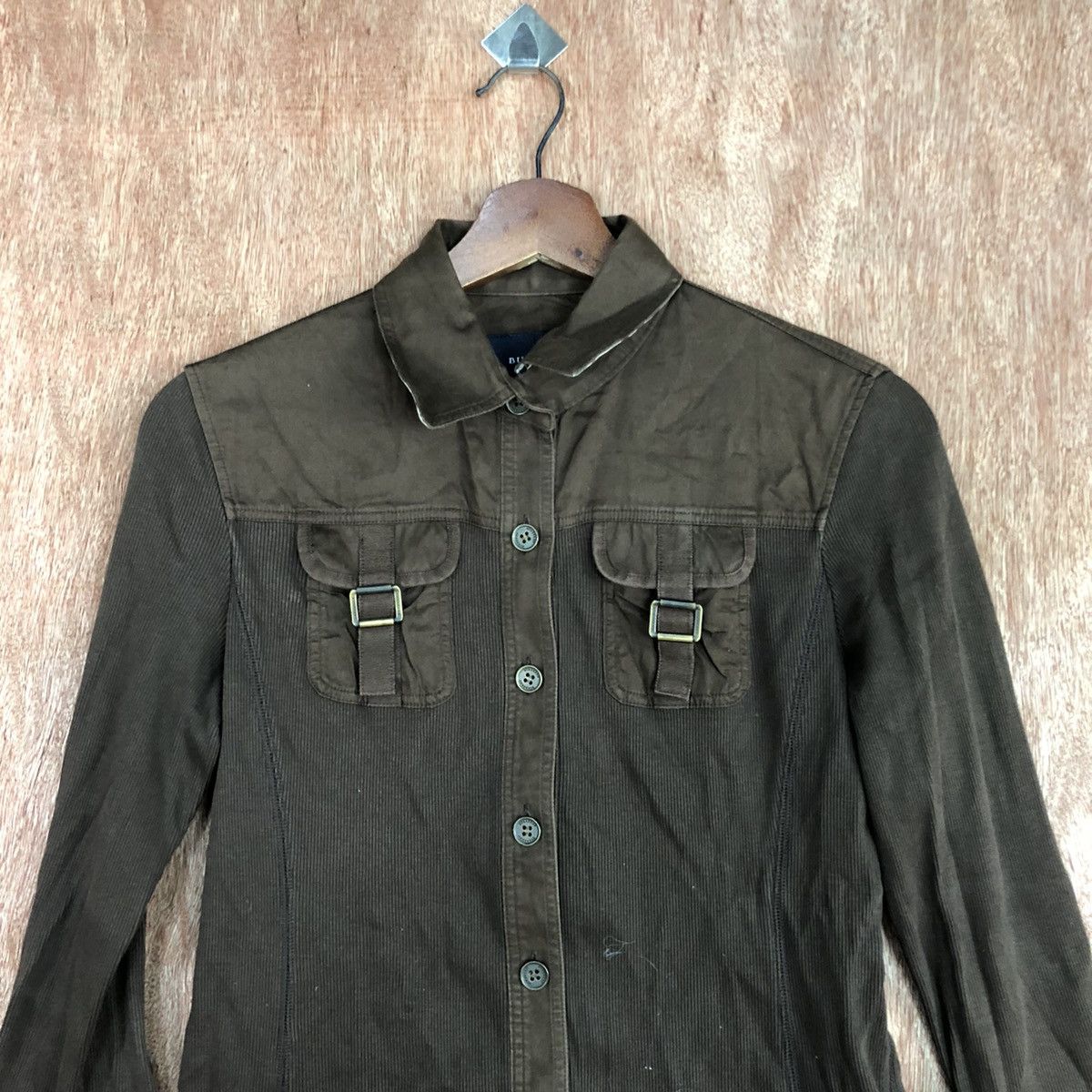 Burberry DLL Burberry Brown Shirt button ups corduroy shirt #1679 Size S / US 4 / IT 40 - 9 Thumbnail