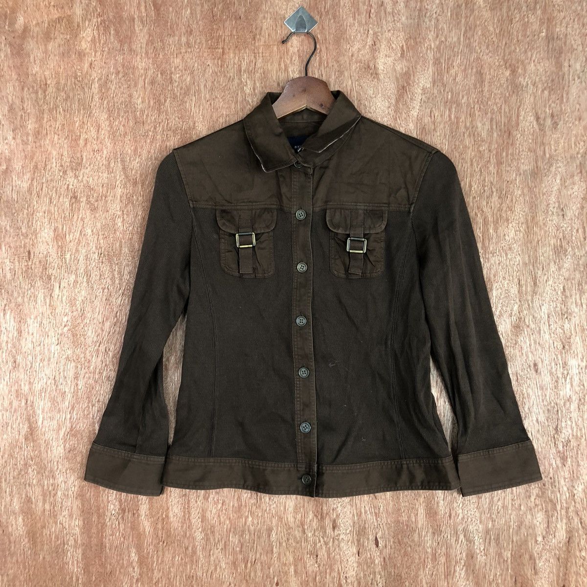 Burberry DLL Burberry Brown Shirt button ups corduroy shirt #1679 Size S / US 4 / IT 40 - 1 Thumbnail