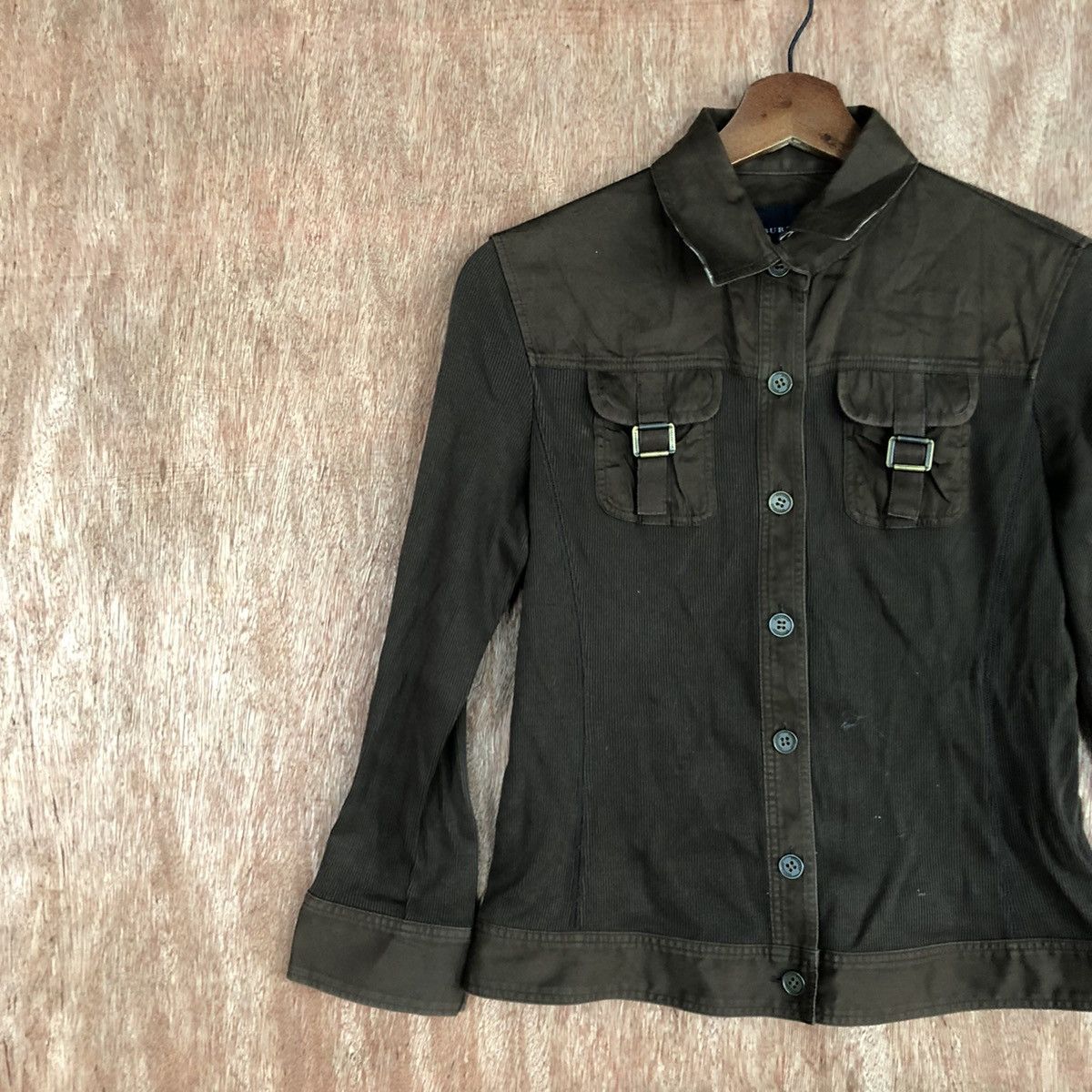 Burberry DLL Burberry Brown Shirt button ups corduroy shirt #1679 Size S / US 4 / IT 40 - 7 Thumbnail