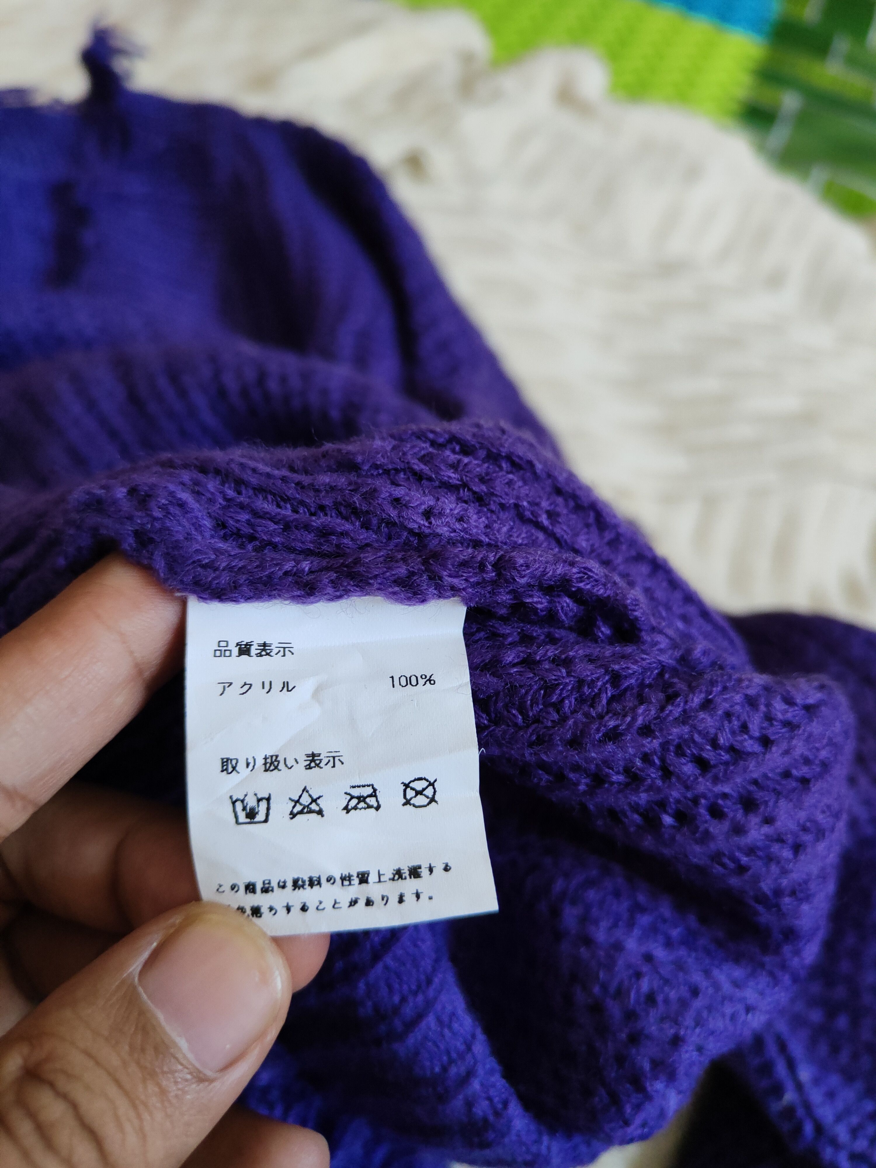 Homespun Knitwear Non-hedge Purple ripped distressed Knitwear #235BDLL Size M / US 6-8 / IT 42-44 - 10 Thumbnail