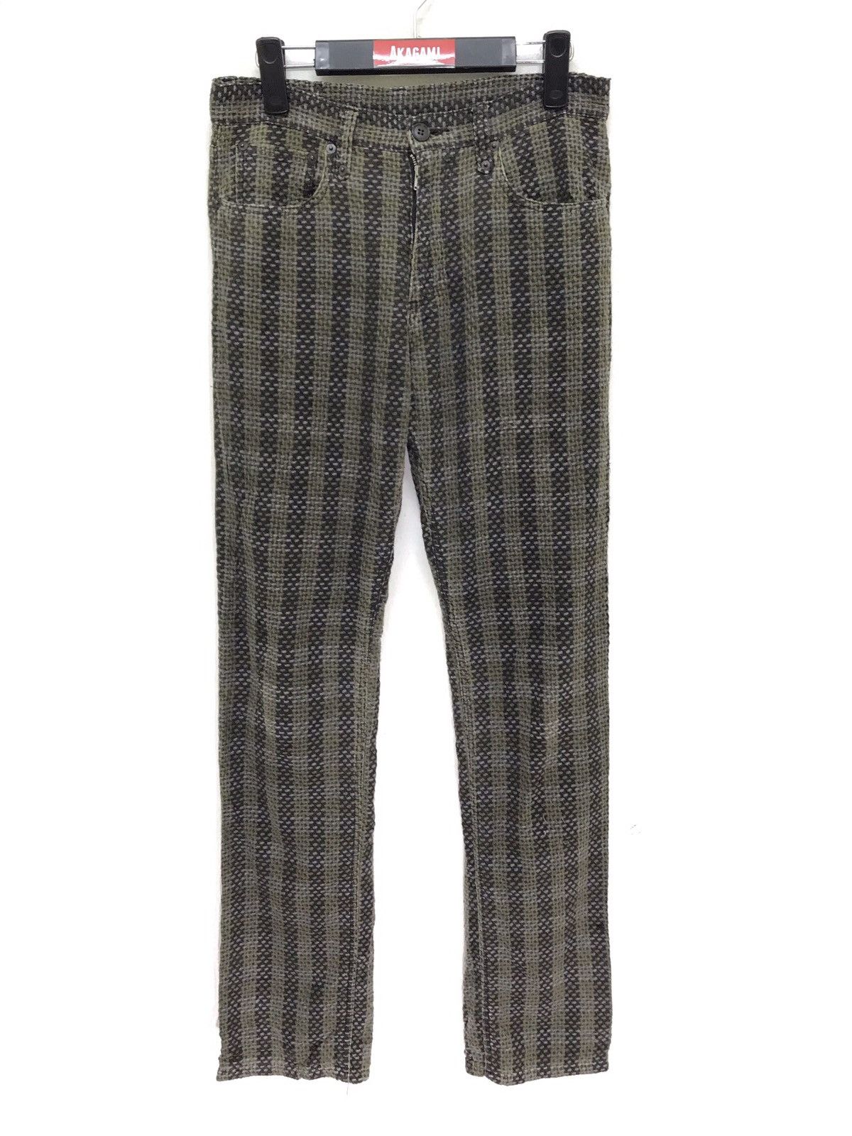Japanese Brand Maniac Works Woven Cotton Check Pant Slim Size US 29 - 2 Thumbnail