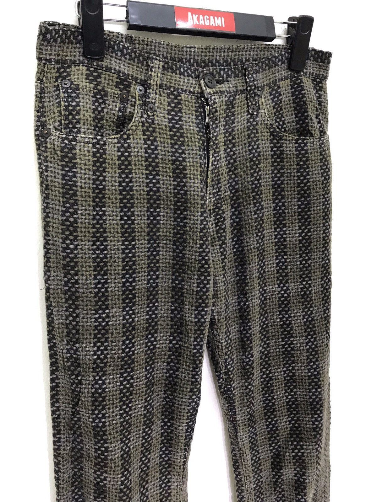 Japanese Brand Maniac Works Woven Cotton Check Pant Slim Size US 29 - 4 Thumbnail