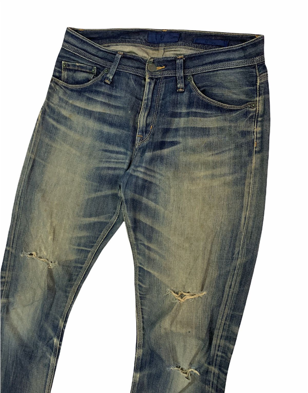 Jil Sander × Uniqlo Jil Sander X Uniqlo Distressed Denim Skinny Jeans Size US 32 / EU 48 - 2 Thumbnail