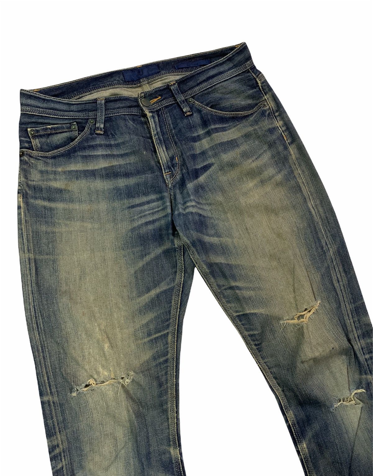 Jil Sander × Uniqlo Jil Sander X Uniqlo Distressed Denim Skinny Jeans Size US 32 / EU 48 - 3 Thumbnail