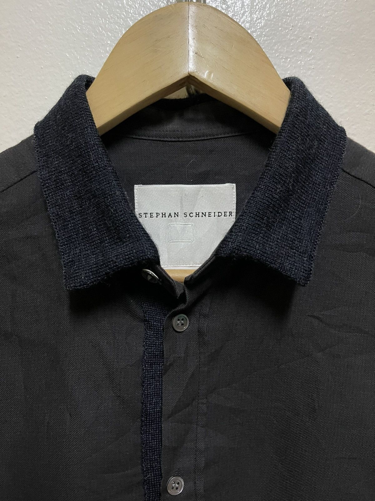 Stephan Schneider Stephan Schneider Long Sleeve Shirt Wool Collar Size US L / EU 52-54 / 3 - 6 Thumbnail
