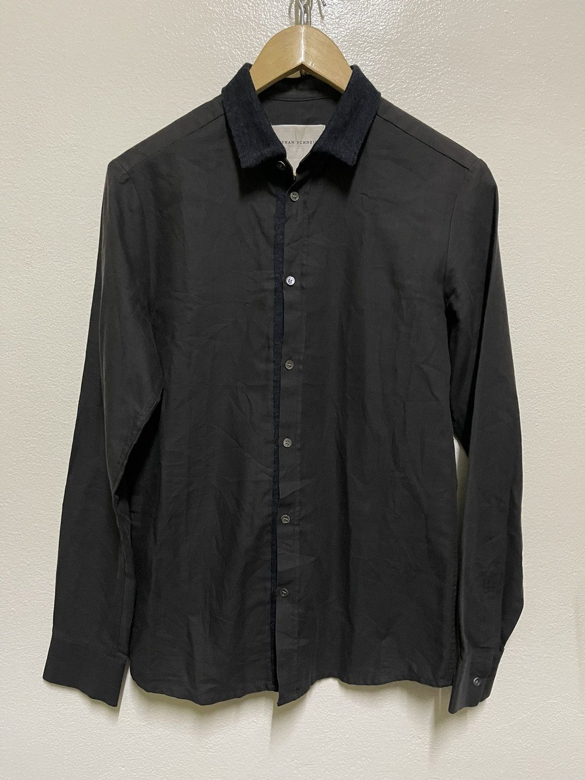 Stephan Schneider Stephan Schneider Long Sleeve Shirt Wool Collar Size US L / EU 52-54 / 3 - 1 Thumbnail