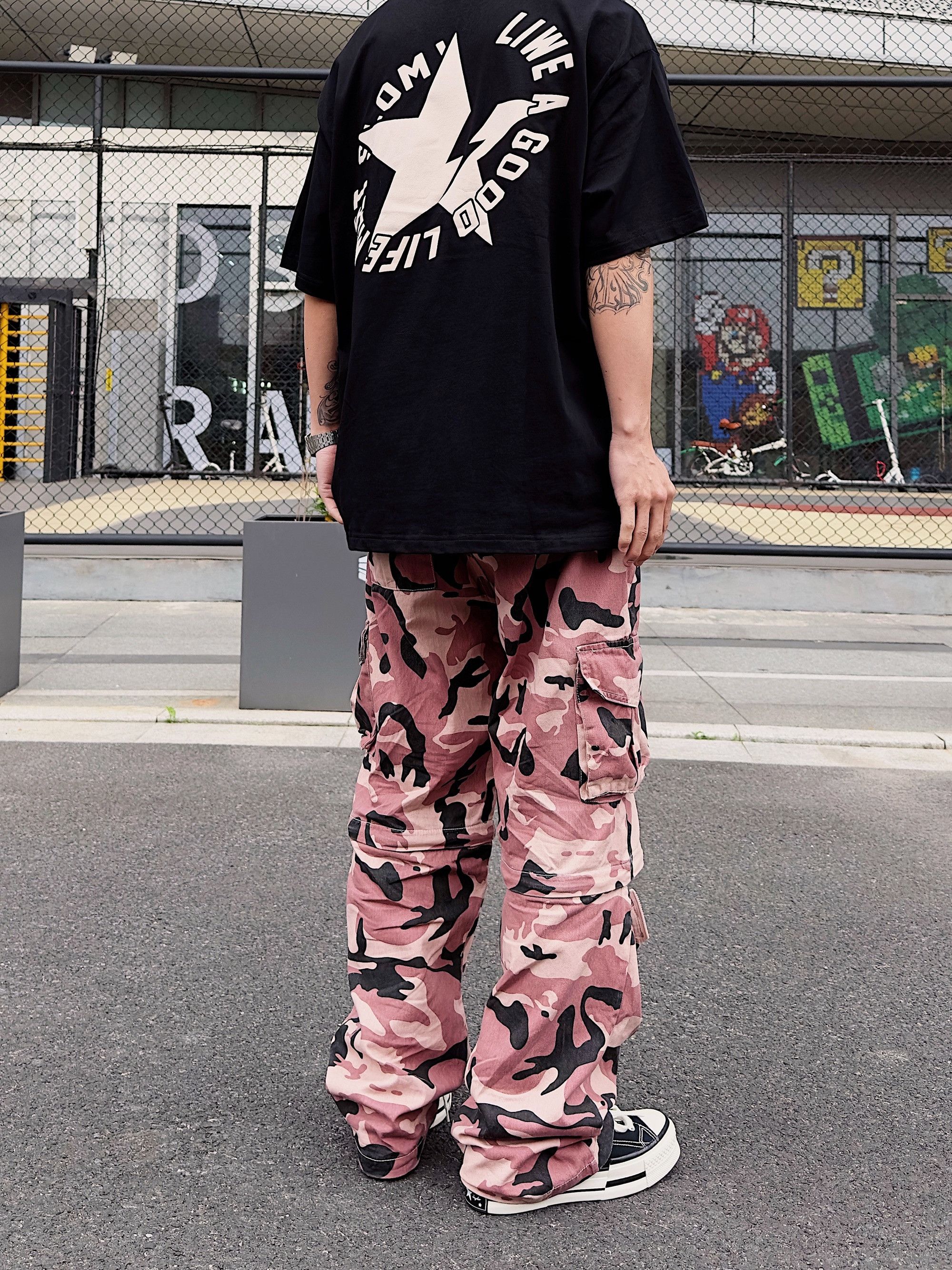 pattern skate cargo pants