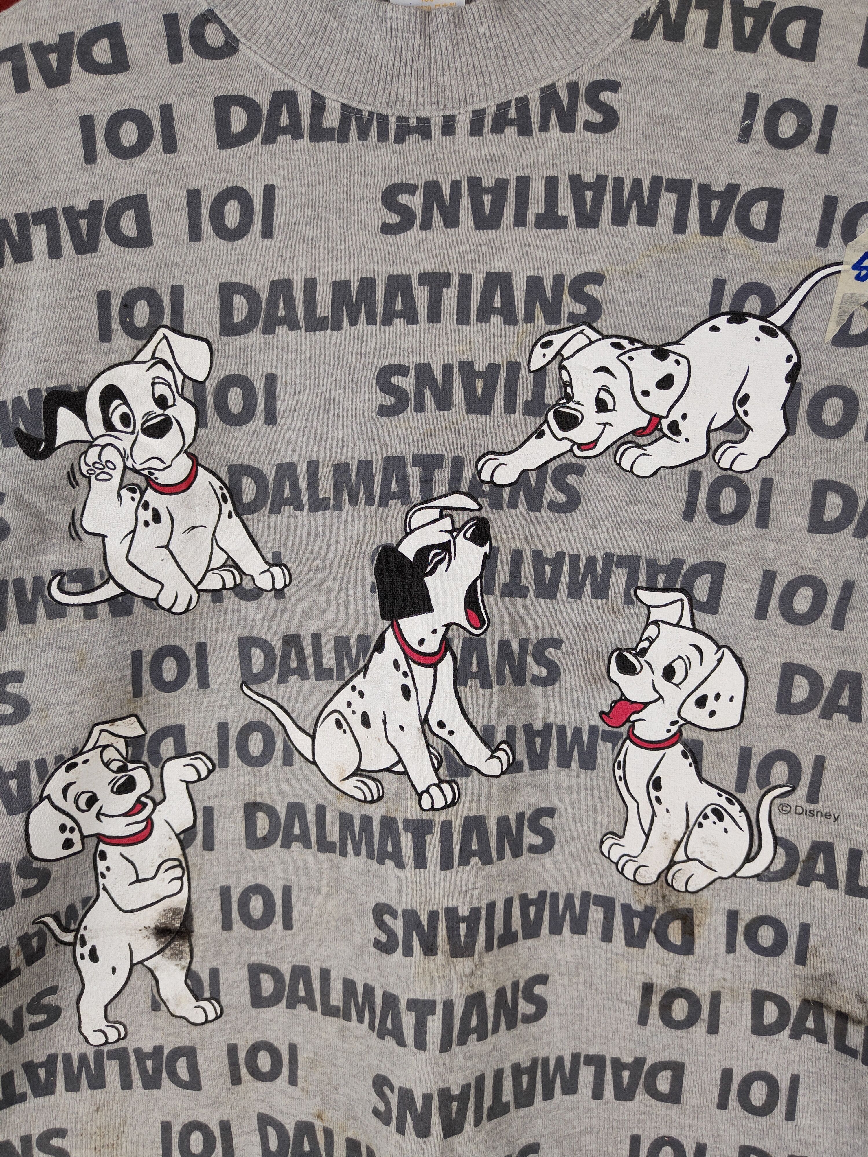 Disney × Japanese Brand × Vintage Dia Club-Disney 101 Dalmatians Gray Sweatshirt #S600 Size S / US 4 / IT 40 - 3 Thumbnail