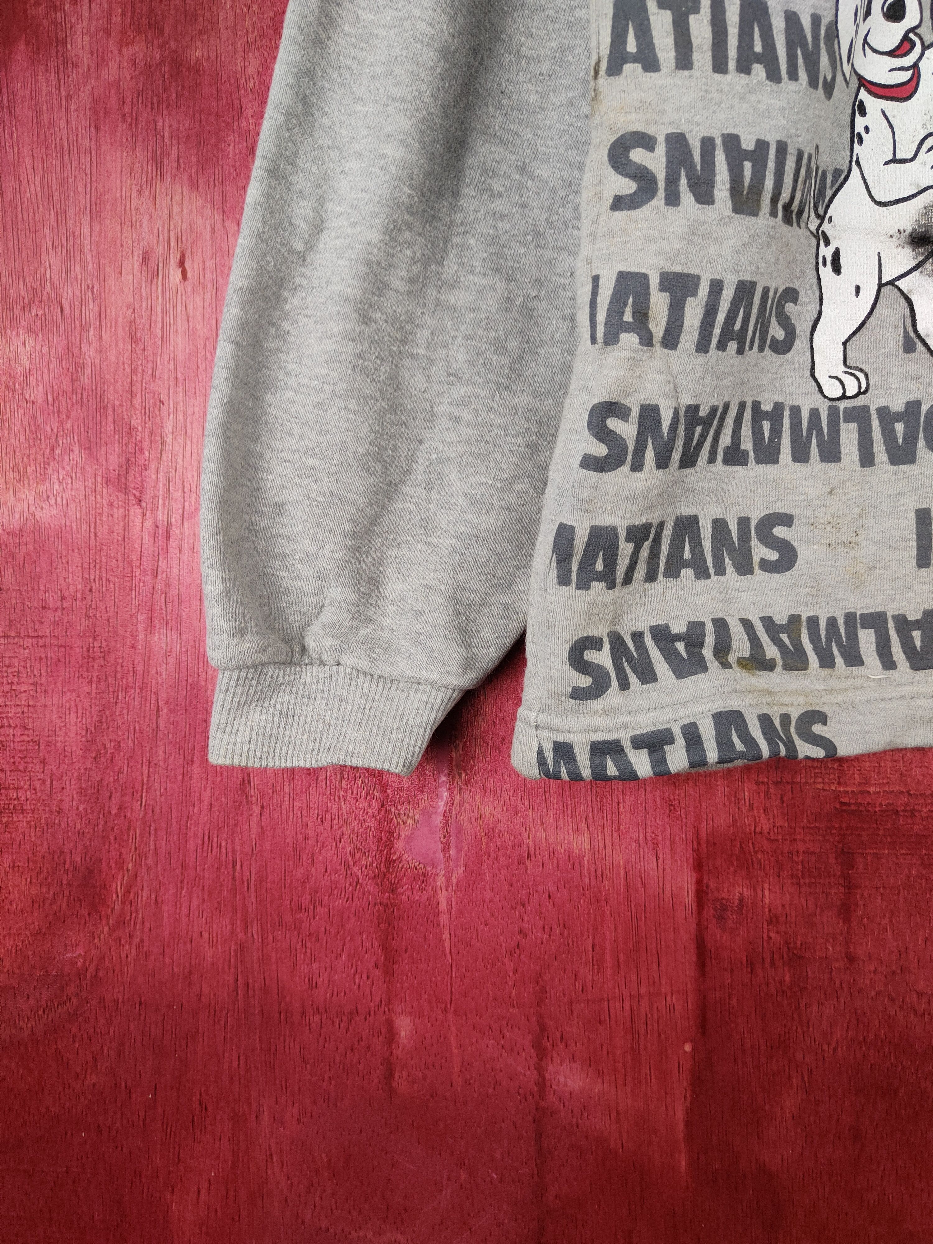 Disney × Japanese Brand × Vintage Dia Club-Disney 101 Dalmatians Gray Sweatshirt #S600 Size S / US 4 / IT 40 - 5 Thumbnail