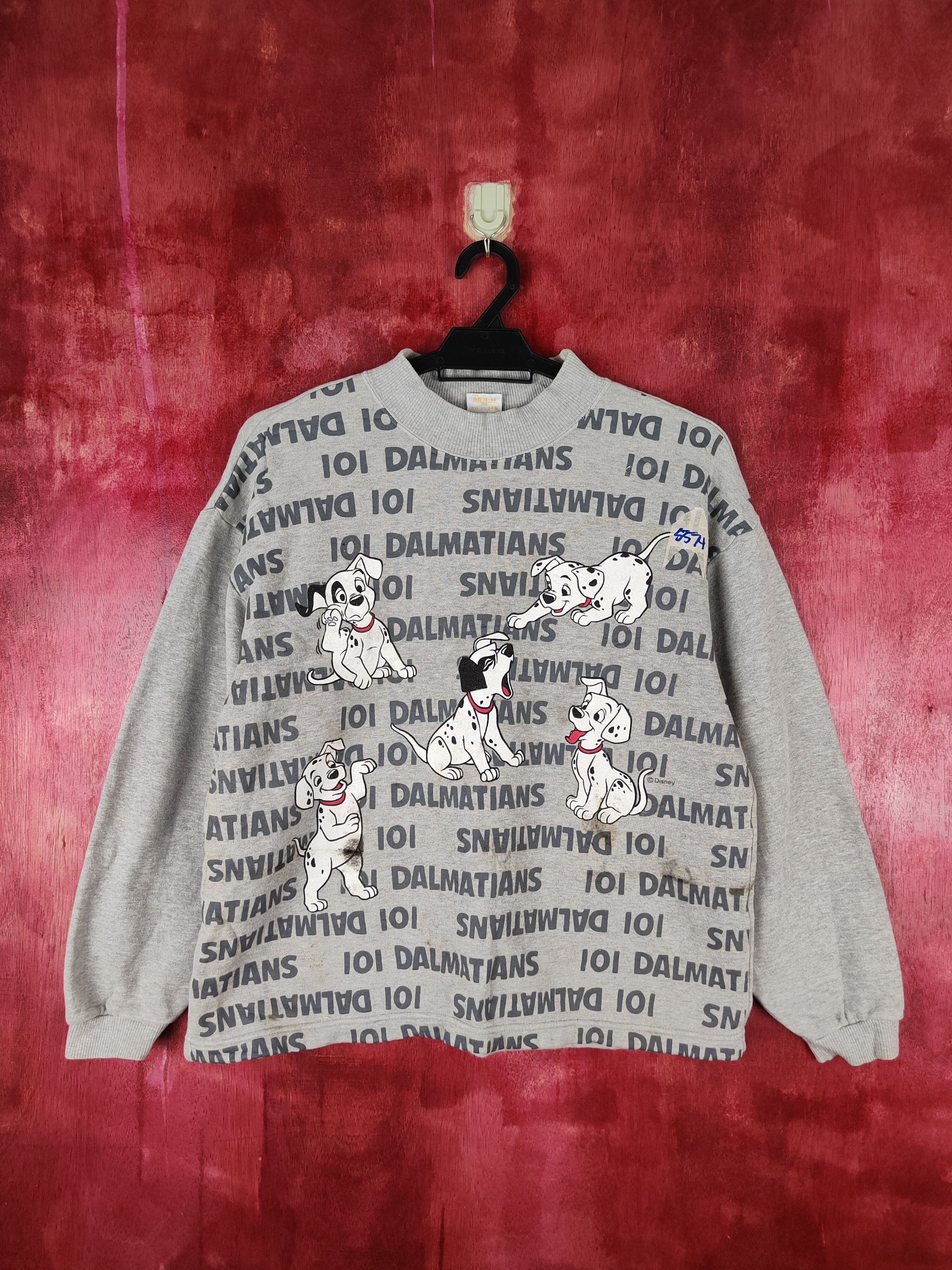 Disney × Japanese Brand × Vintage Dia Club-Disney 101 Dalmatians Gray Sweatshirt #S600 Size S / US 4 / IT 40 - 1 Thumbnail