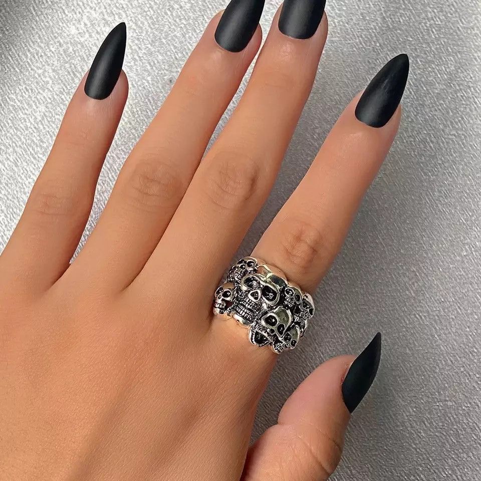 Jewelry Skull Couple Ring Size ONE SIZE - 2 Thumbnail