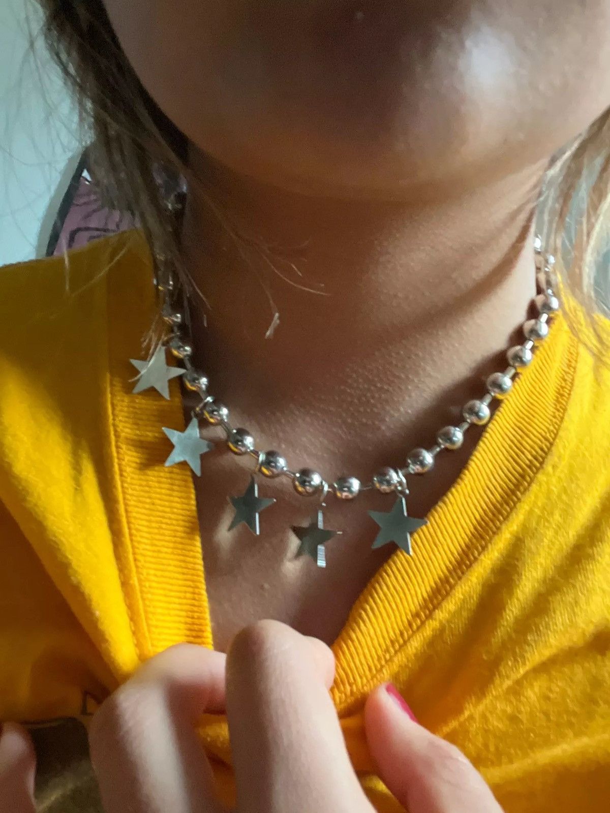 Handmade × Jewelry Star Chain Bead Necklace Size ONE SIZE - 4 Thumbnail