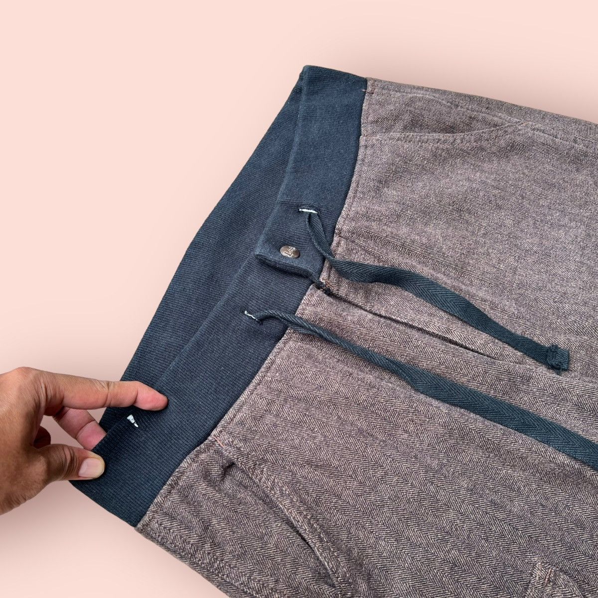 Japanese Brand × Lee VINTAGE LEE HERRINGBONE DRAWSTRING CARGO PANTS Size US 30 / EU 46 - 13 Thumbnail