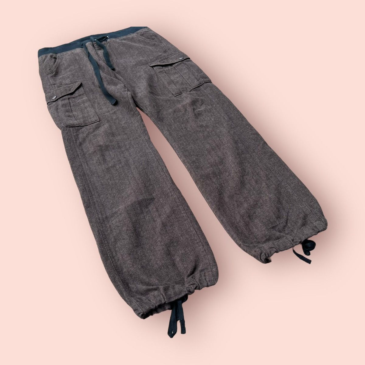 Japanese Brand × Lee VINTAGE LEE HERRINGBONE DRAWSTRING CARGO PANTS Size US 30 / EU 46 - 14 Thumbnail