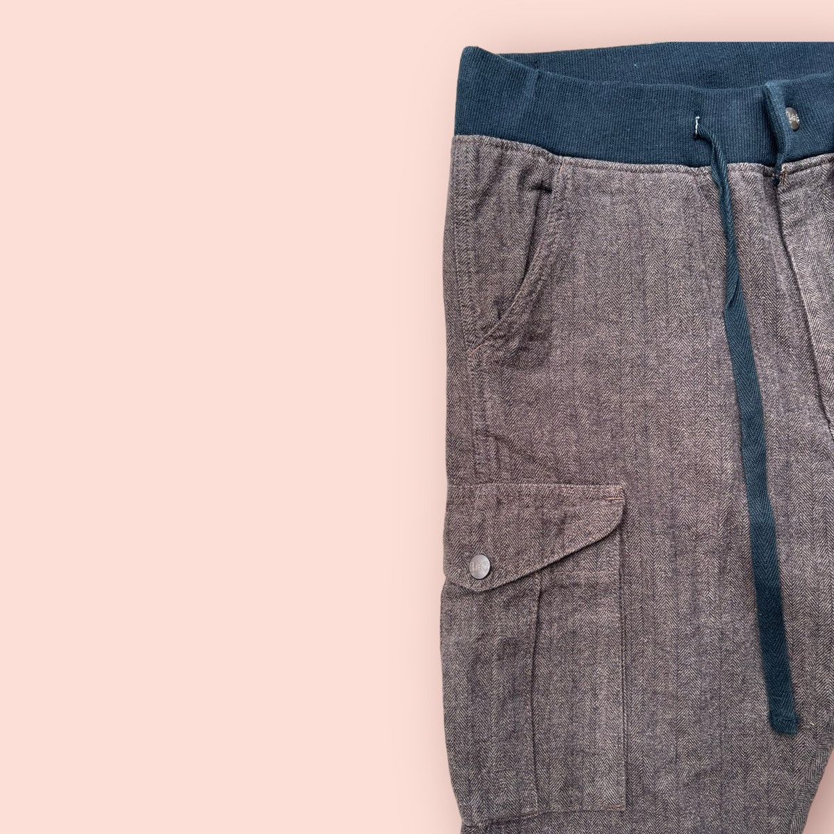 Japanese Brand × Lee VINTAGE LEE HERRINGBONE DRAWSTRING CARGO PANTS Size US 30 / EU 46 - 11 Thumbnail