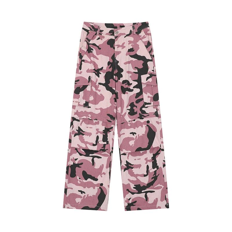pattern cargo camo pants