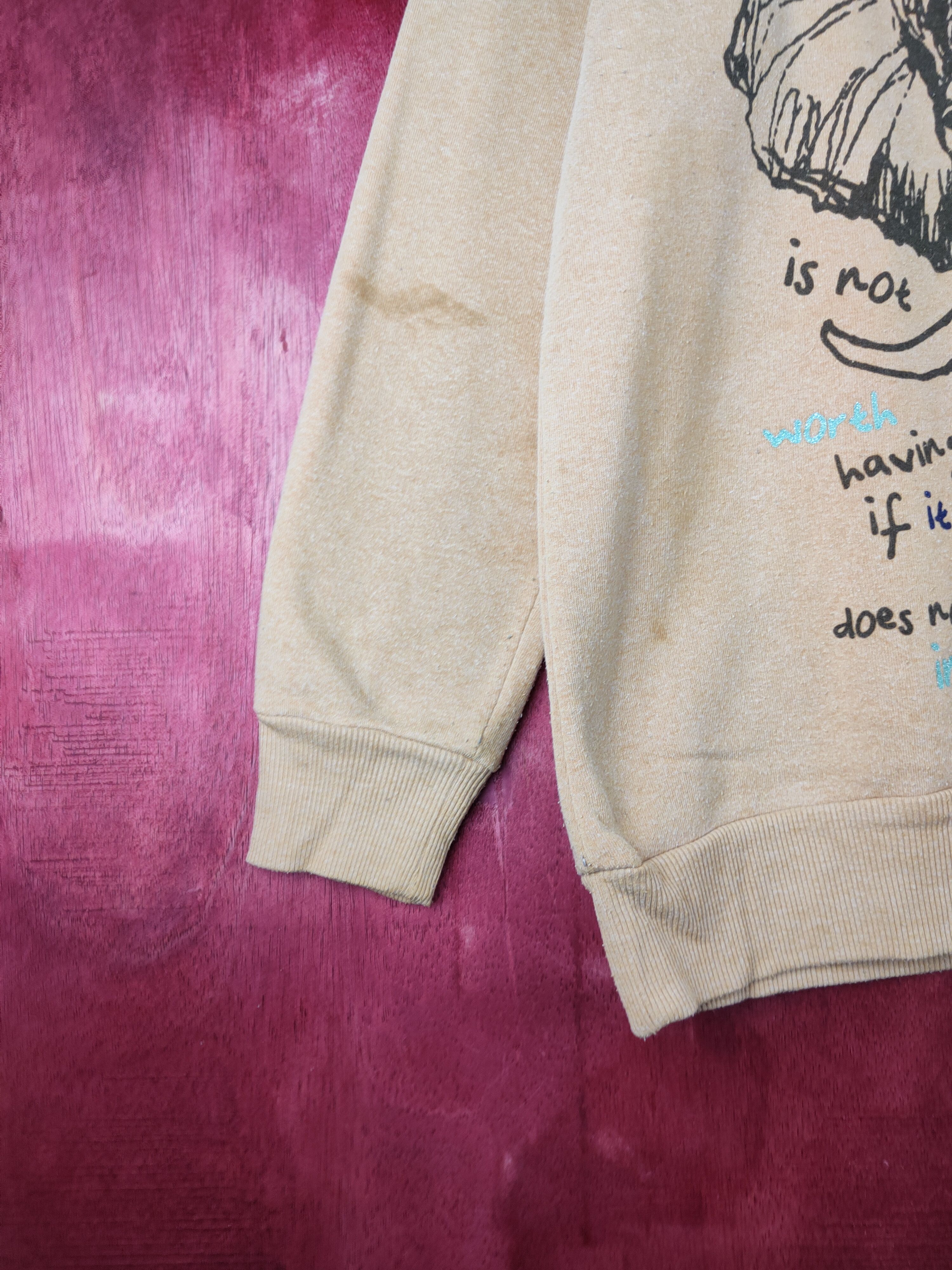Japanese Brand × Vintage Art Wave-Freedom Elephant Mustard Sweatshirt #S593 Size L / US 10 / IT 46 - 4 Thumbnail