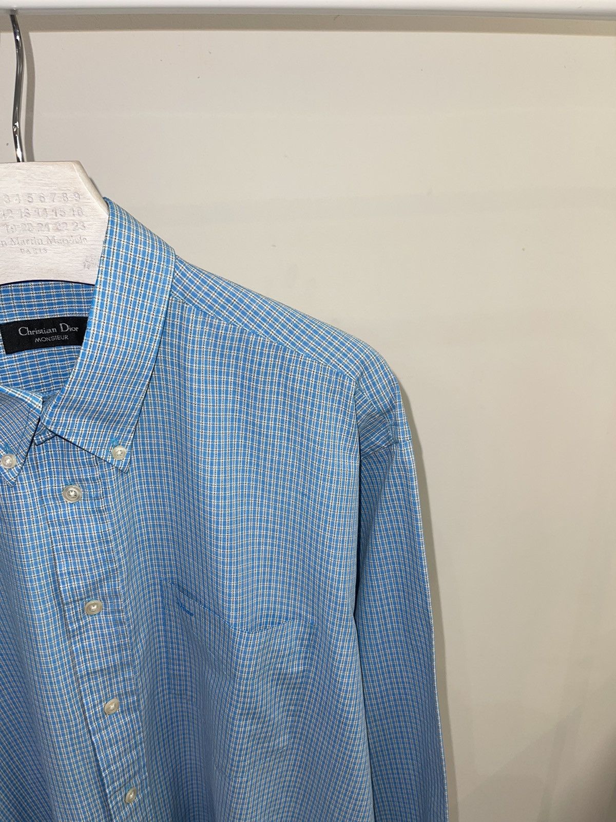 Christian Dior Monsieur Christian Dior "Dior" Logo Checkered Button Up Shirt Size US XL / EU 56 / 4 - 2 Thumbnail
