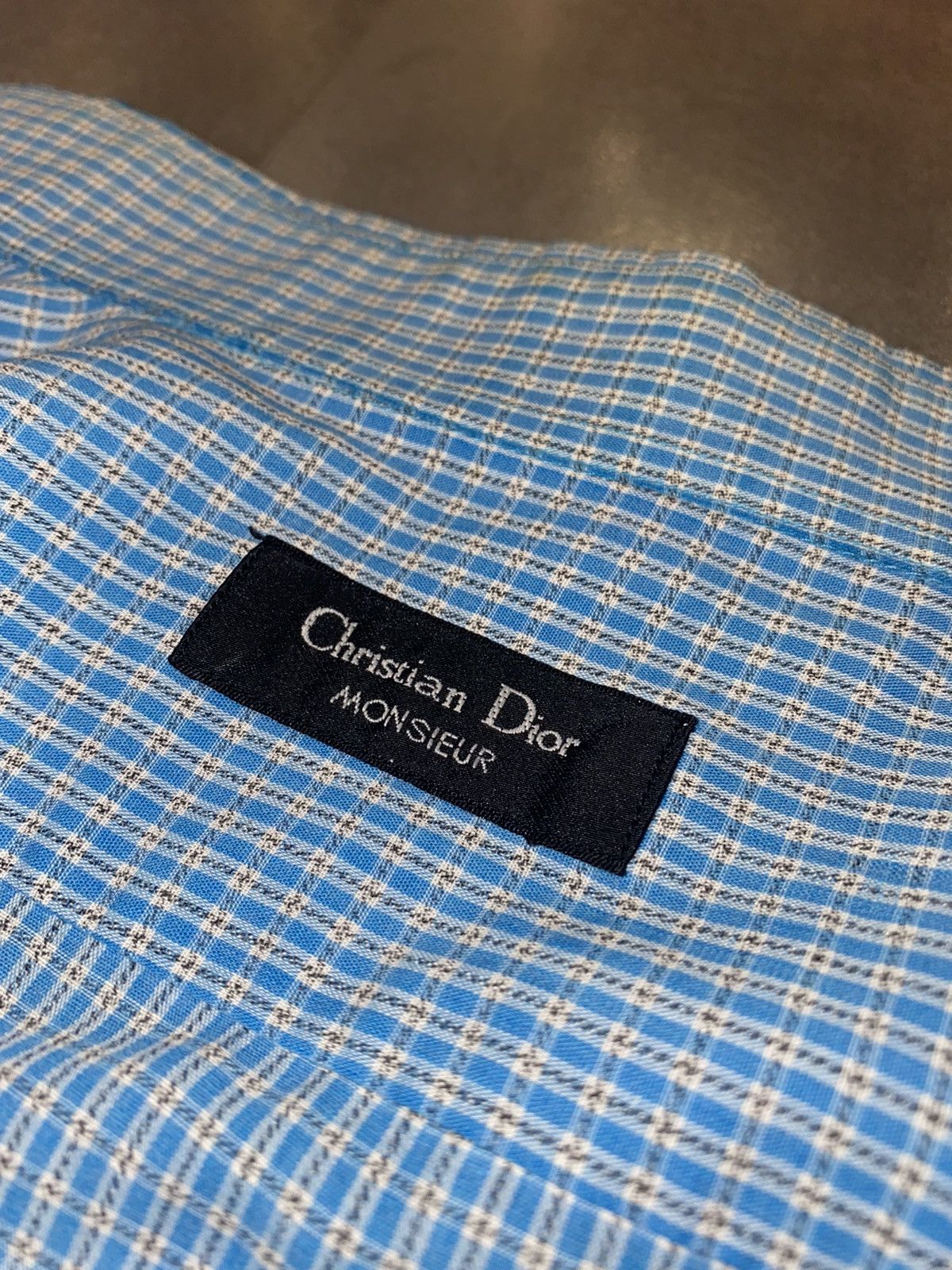 Christian Dior Monsieur Christian Dior "Dior" Logo Checkered Button Up Shirt Size US XL / EU 56 / 4 - 12 Thumbnail