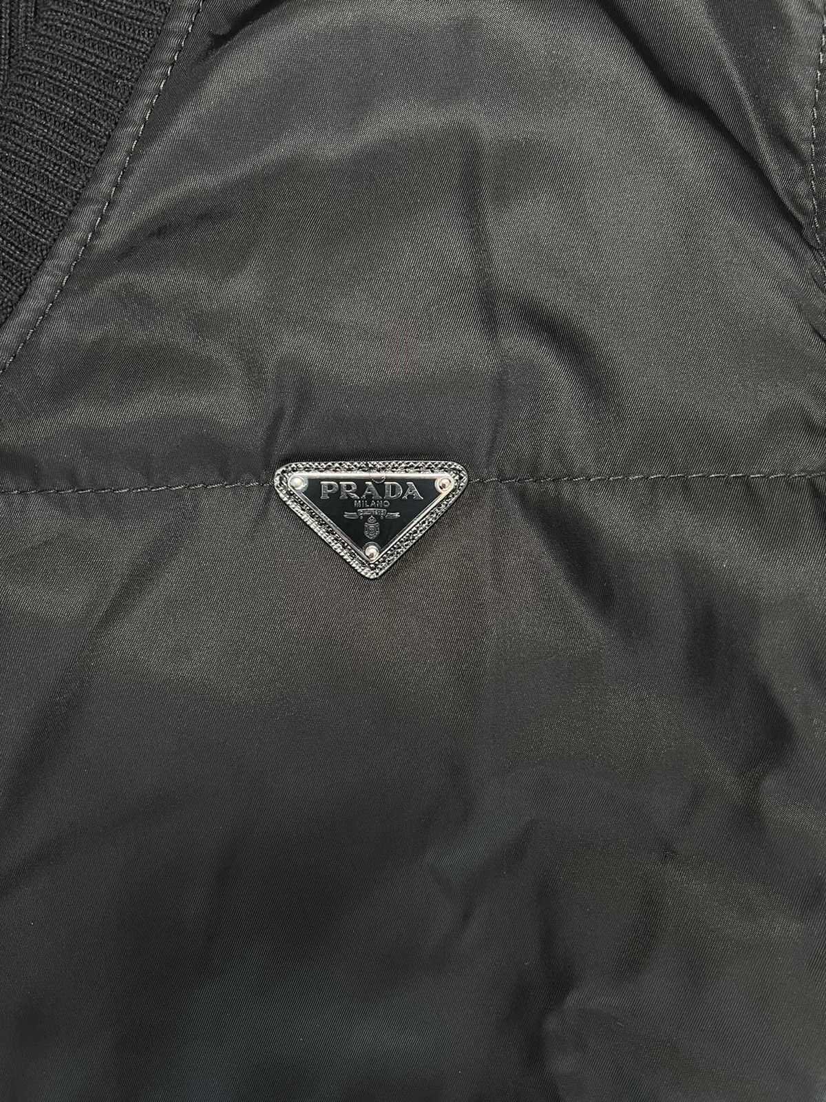 Prada 🧶$1.7K VALUE🧶Prada Nylon Knit Sweater with triangle logo Size US L / EU 52-54 / 3 - 5 Thumbnail