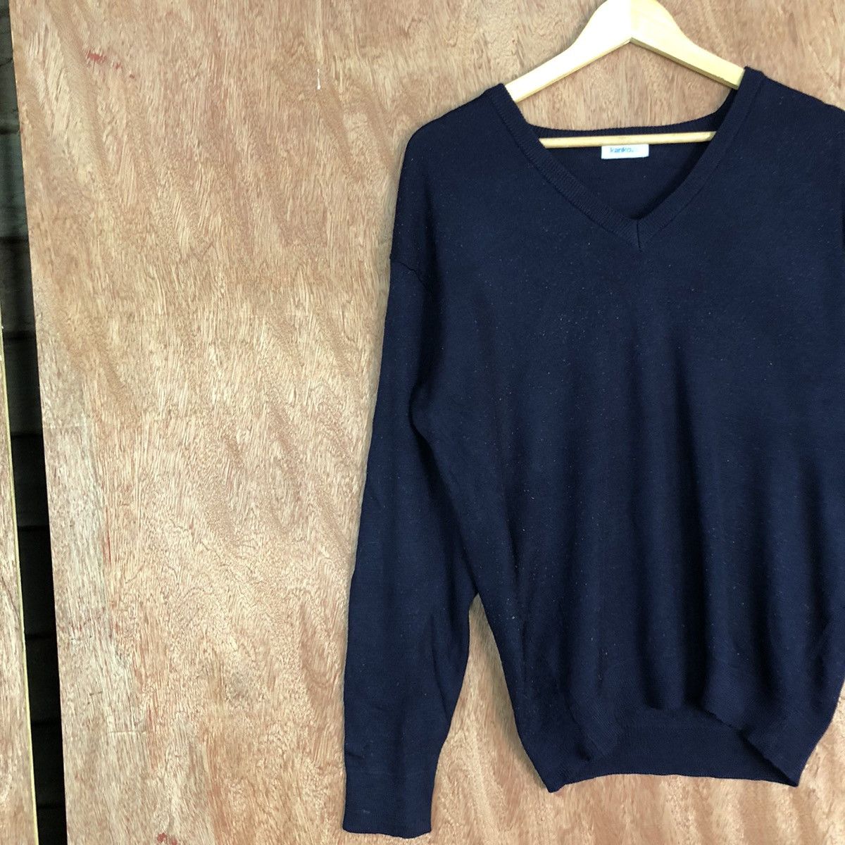 Homespun Knitwear × Japanese Brand Kanko Dark Blue plain japan Knitwear #c841 Size US L / EU 52-54 / 3 - 7 Thumbnail