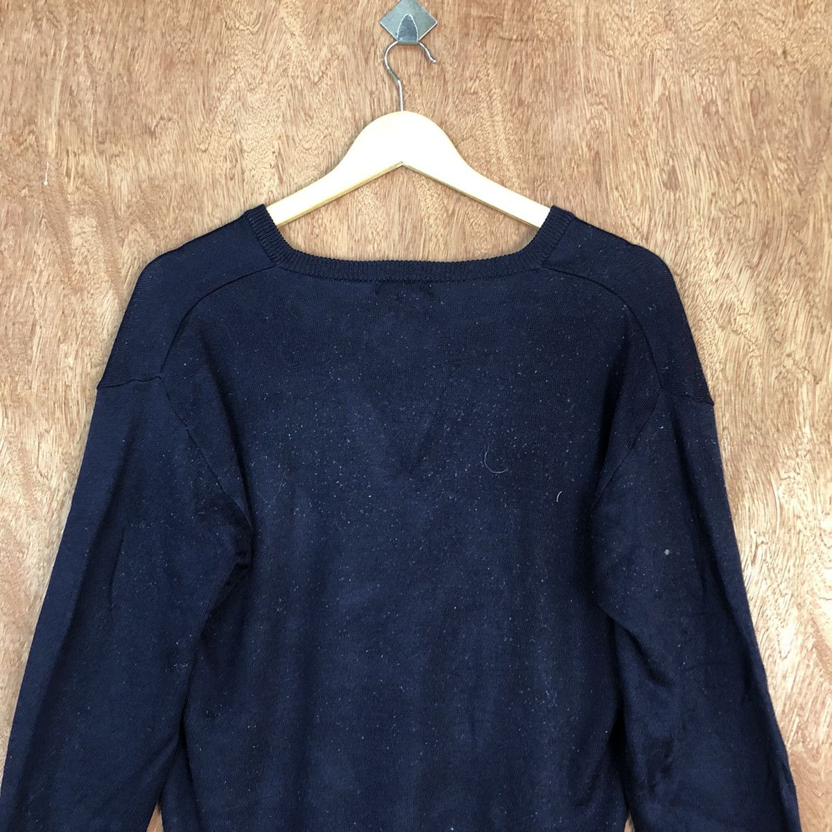Homespun Knitwear × Japanese Brand Kanko Dark Blue plain japan Knitwear #c841 Size US L / EU 52-54 / 3 - 12 Thumbnail