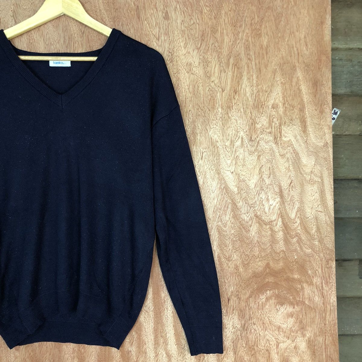 Homespun Knitwear × Japanese Brand Kanko Dark Blue plain japan Knitwear #c841 Size US L / EU 52-54 / 3 - 5 Thumbnail