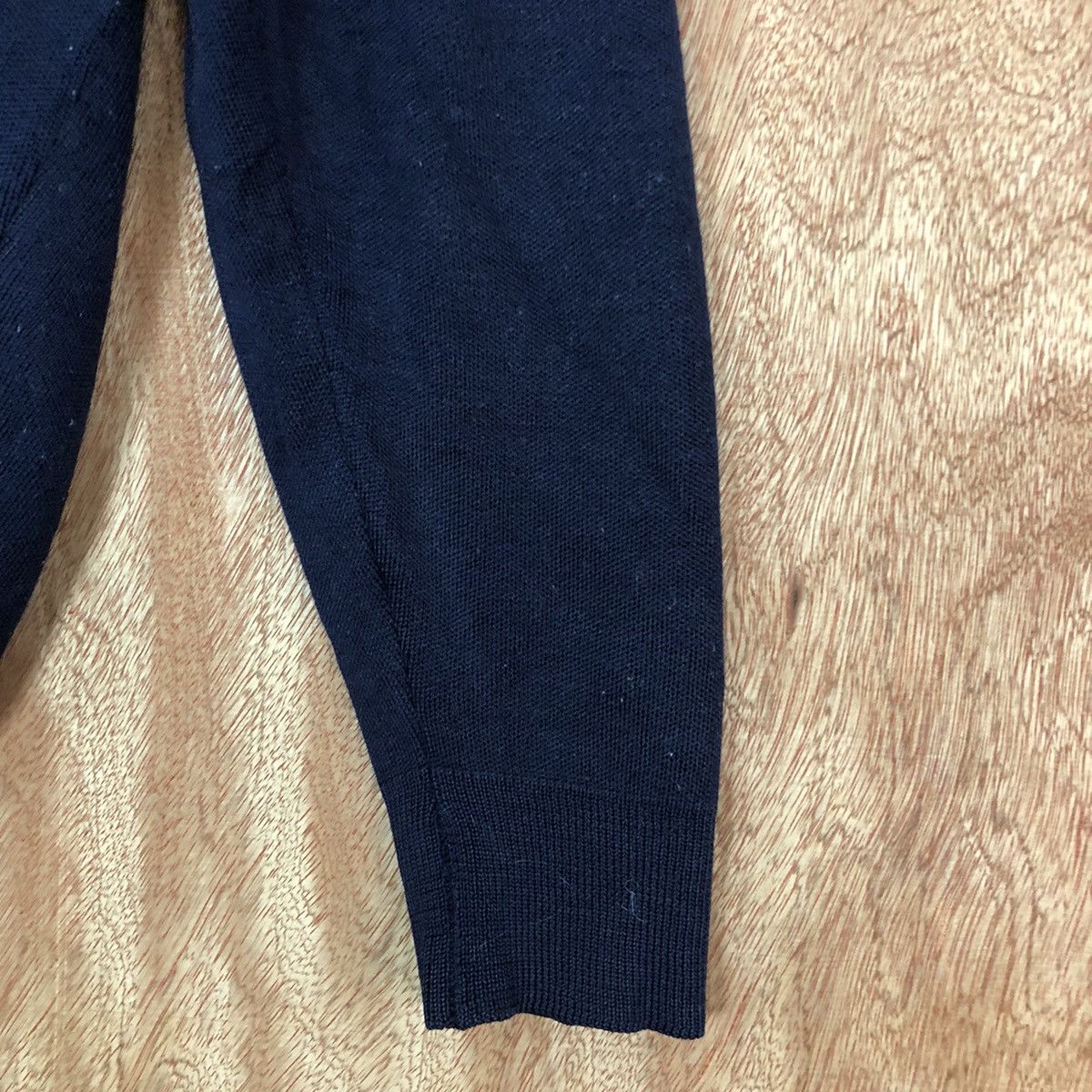 Homespun Knitwear × Japanese Brand Kanko Dark Blue plain japan Knitwear #c841 Size US L / EU 52-54 / 3 - 4 Thumbnail