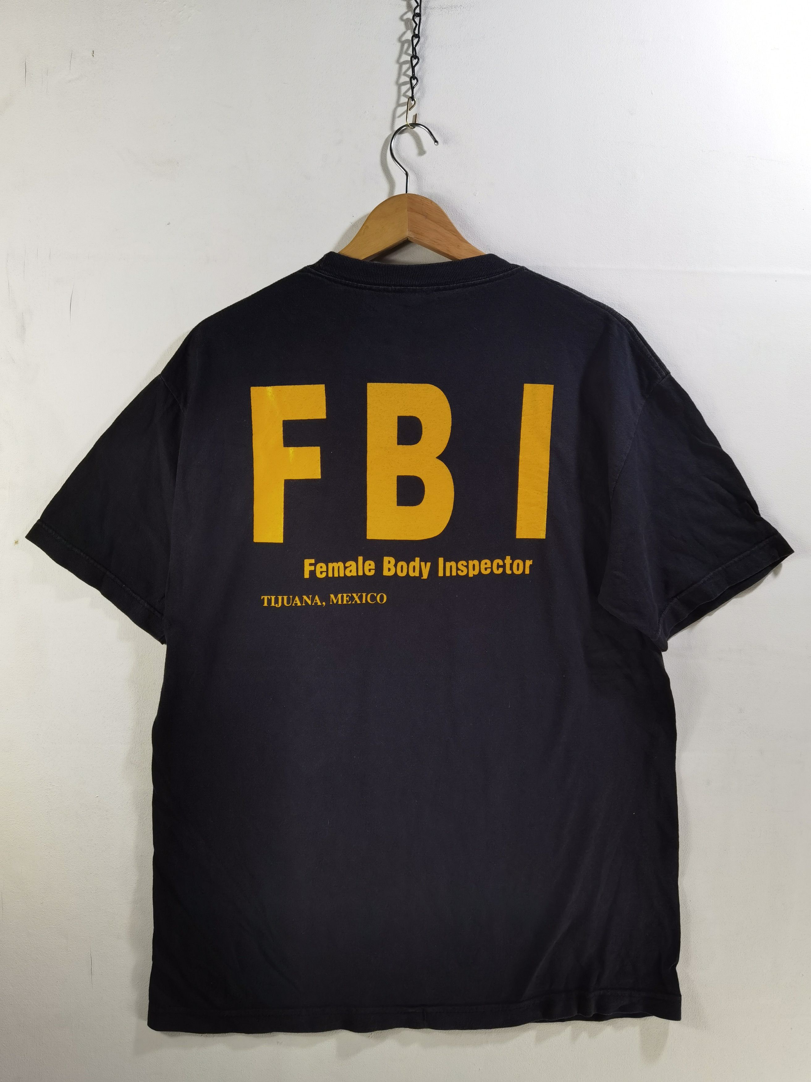 Vintage T5 FBI Female body inspector parody statement tee sexy sex Size US L / EU 52-54 / 3 - 1 Thumbnail