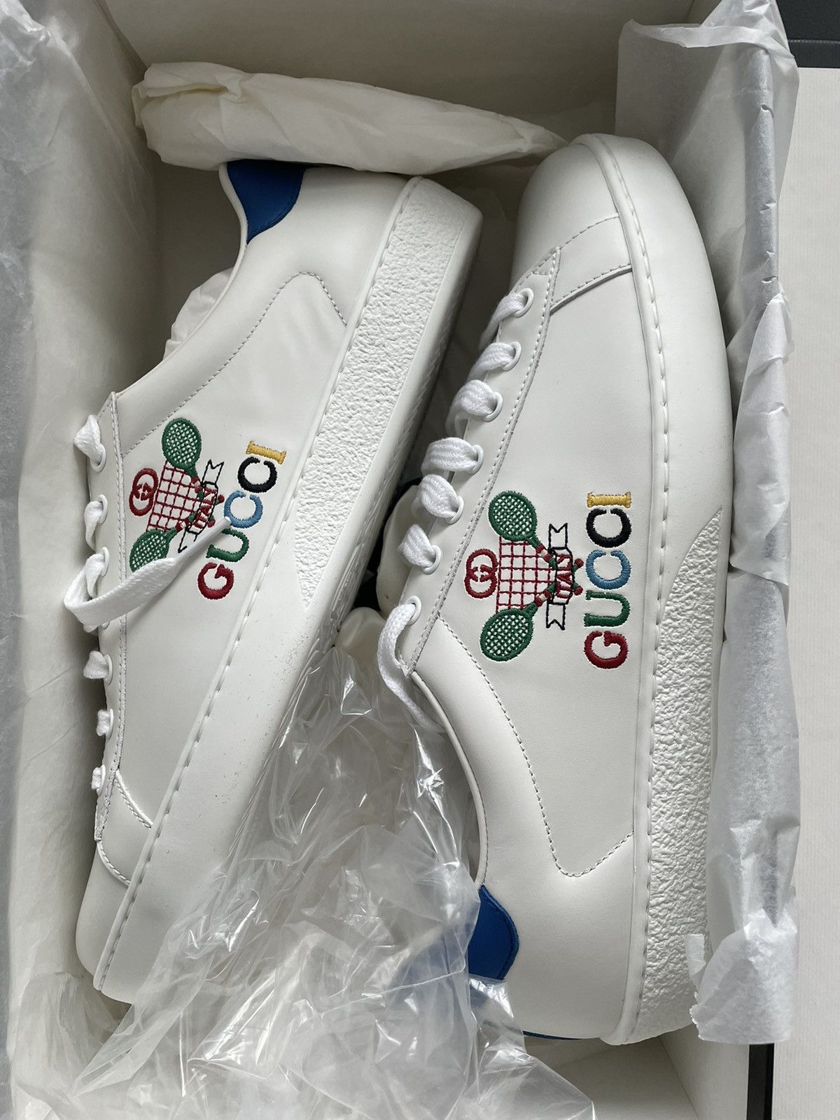 Gucci Rare Brand NEW Super Runway Embroidery Tennis Logo Sneaker Size US 10 / EU 43 - 4 Thumbnail