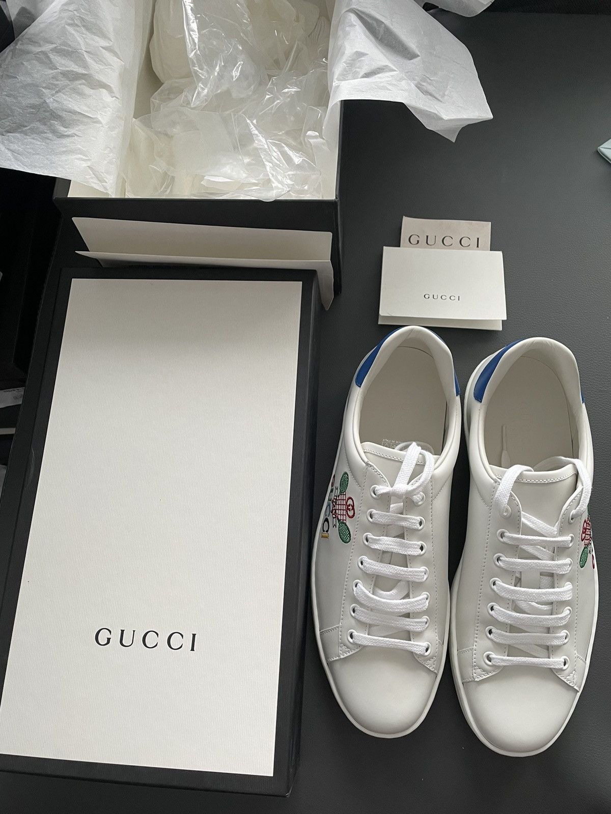 Gucci Rare Brand NEW Super Runway Embroidery Tennis Logo Sneaker Size US 10 / EU 43 - 17 Thumbnail