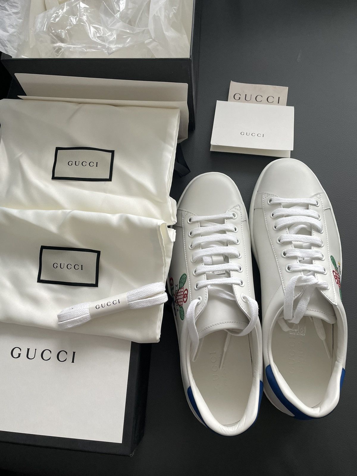 Gucci Rare Brand NEW Super Runway Embroidery Tennis Logo Sneaker Size US 10 / EU 43 - 18 Thumbnail