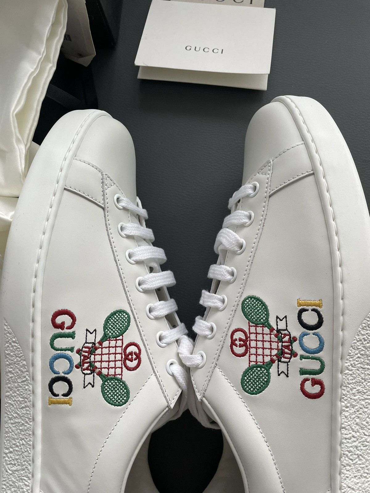 Gucci Rare Brand NEW Super Runway Embroidery Tennis Logo Sneaker Size US 10 / EU 43 - 20 Thumbnail