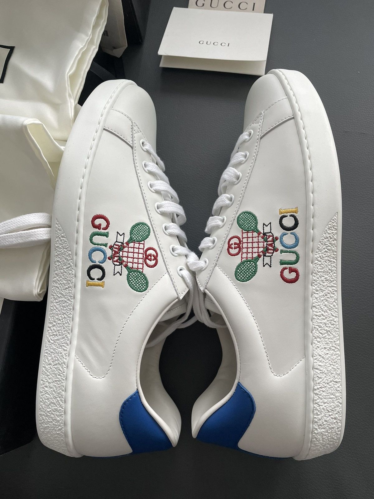 Gucci Rare Brand NEW Super Runway Embroidery Tennis Logo Sneaker Size US 10 / EU 43 - 5 Thumbnail