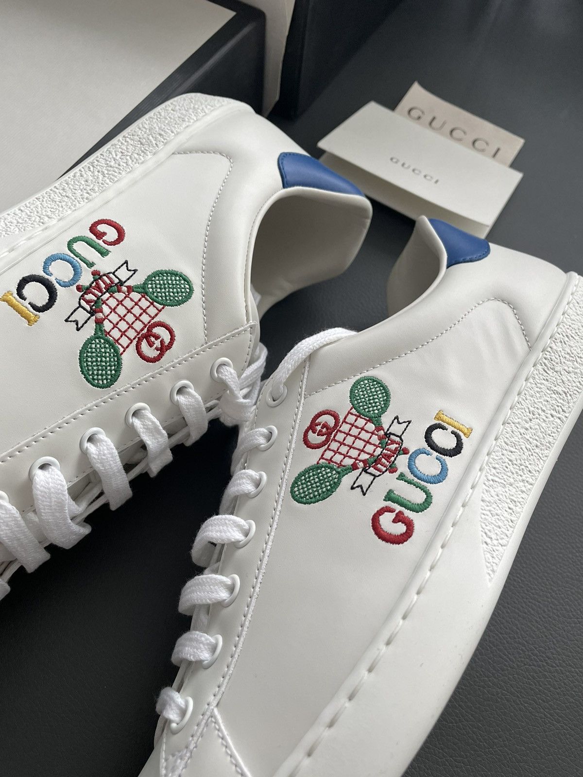 Gucci Rare Brand NEW Super Runway Embroidery Tennis Logo Sneaker Size US 10 / EU 43 - 6 Thumbnail