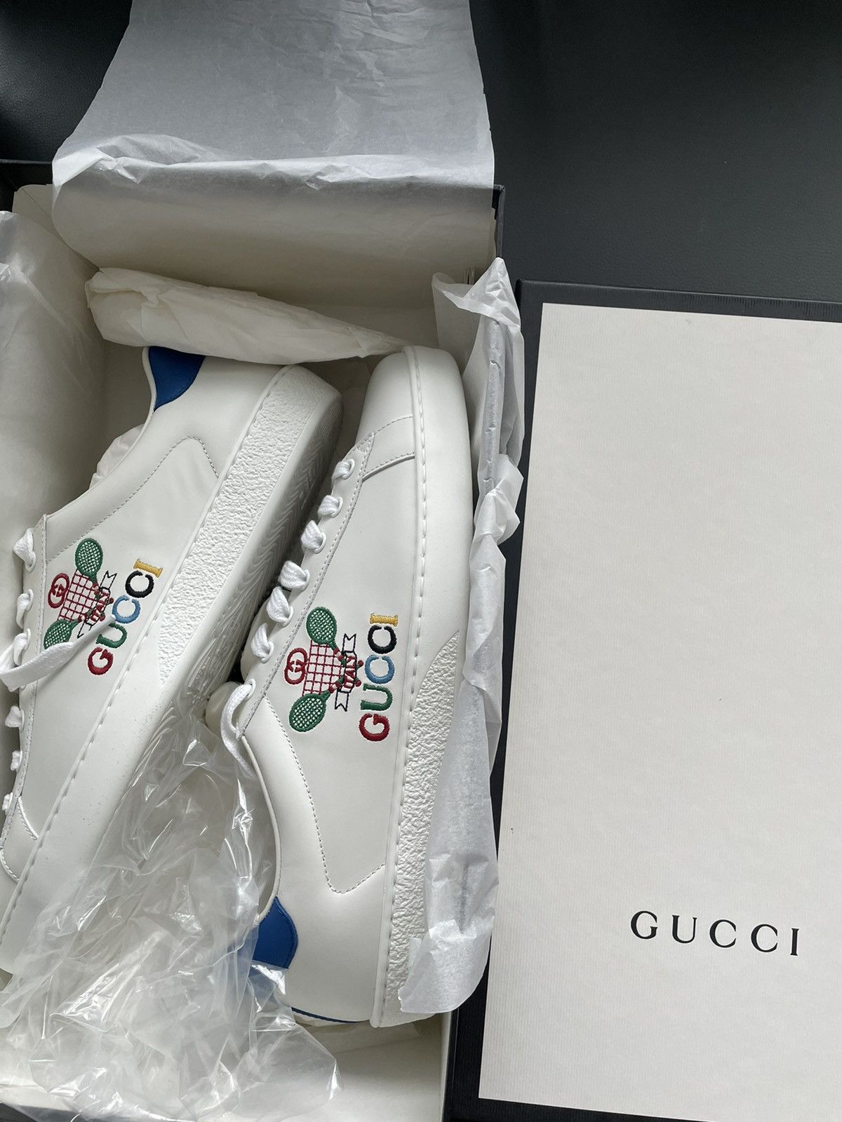 Gucci Rare Brand NEW Super Runway Embroidery Tennis Logo Sneaker Size US 10 / EU 43 - 12 Thumbnail