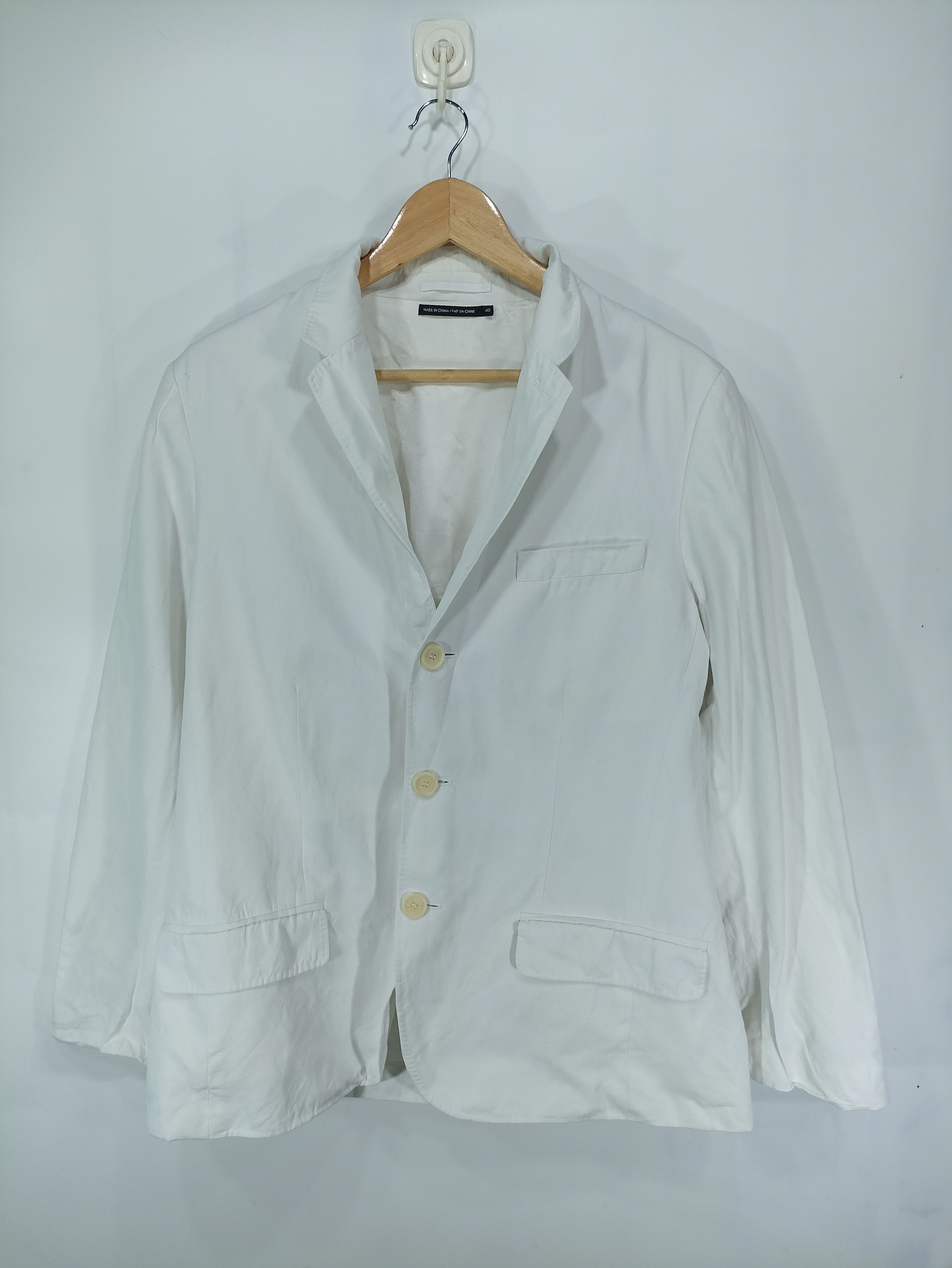 image of Club Monaco Blazer Jacket in White, Men's (Size Small)