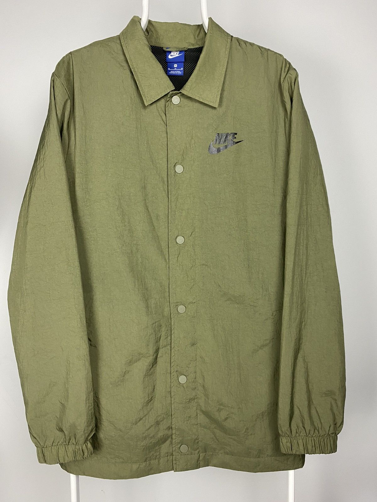 Nike Nike big swoosh olive nylon jacket Size US XL / EU 56 / 4 - 3 Thumbnail