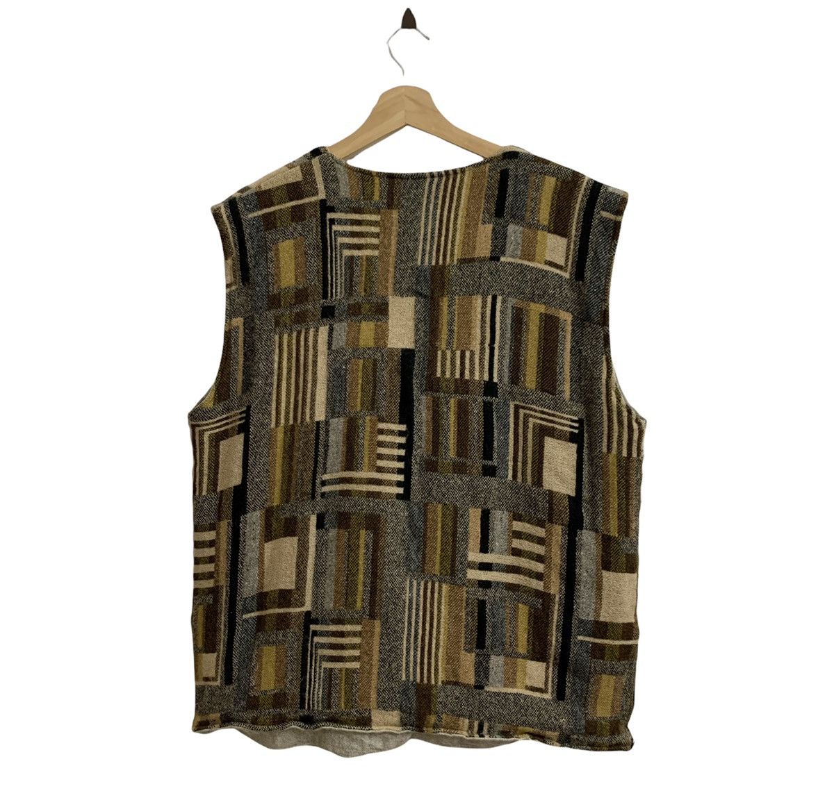 Japanese Brand Patchwork Wool Buttonless Vest Kapital Style Size US L / EU 52-54 / 3 - 6 Thumbnail