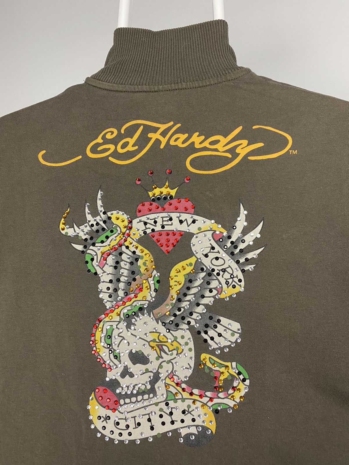 Christian Audigier × Ed Hardy × Vintage Ed Hardy vintage zip up sweatshirt Christian Audiger brown Size US XS / EU 42 / 0 - 3 Thumbnail