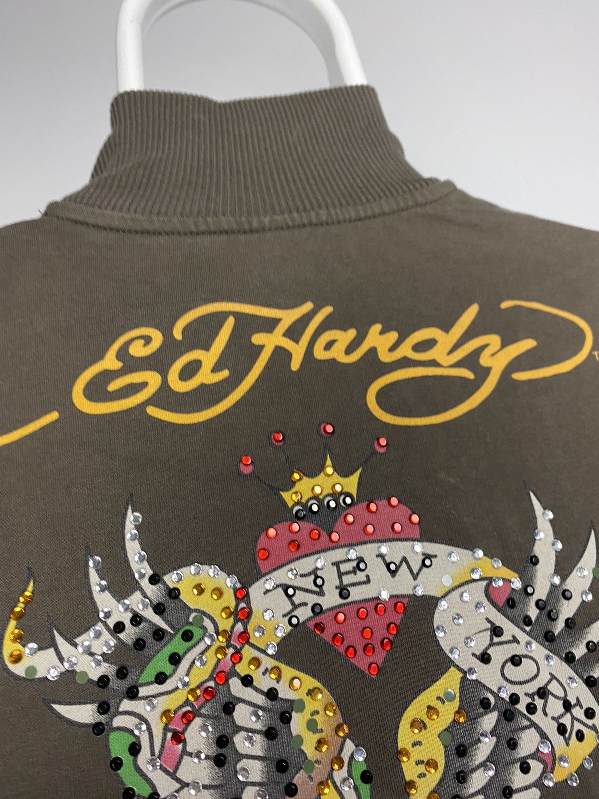 Christian Audigier × Ed Hardy × Vintage Ed Hardy vintage zip up sweatshirt Christian Audiger brown Size US XS / EU 42 / 0 - 4 Thumbnail