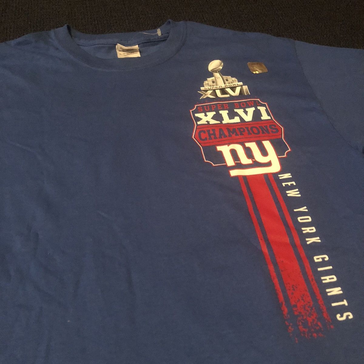 NFL Vintage Super Bowl XLVI 46 Champions NY Giants Roster Tee Size US L / EU 52-54 / 3 - 5 Thumbnail