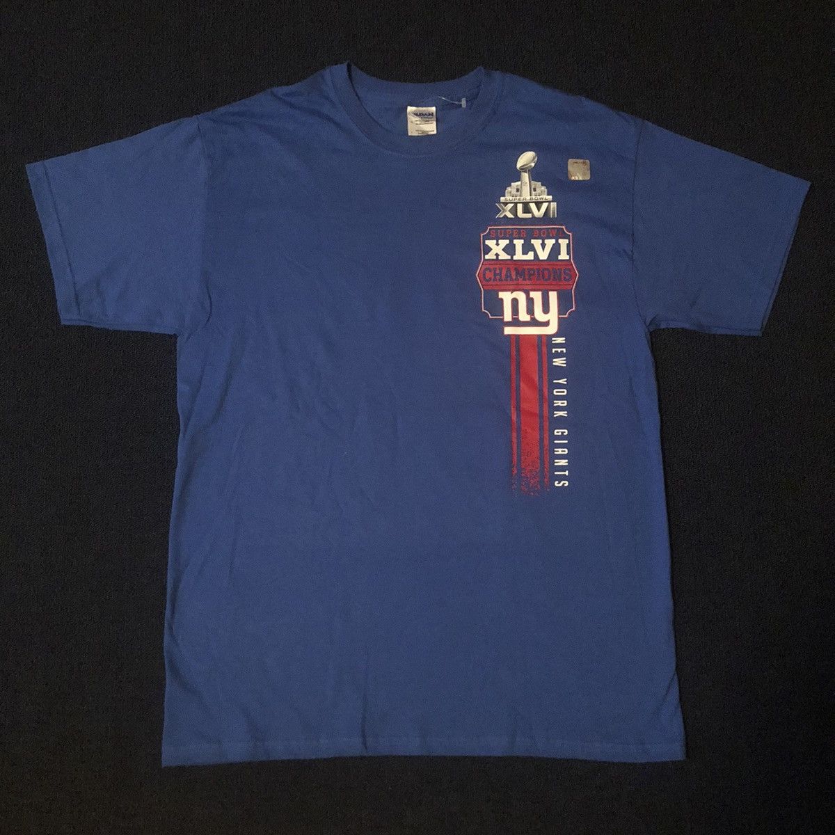 NFL Vintage Super Bowl XLVI 46 Champions NY Giants Roster Tee Size US L / EU 52-54 / 3 - 3 Thumbnail