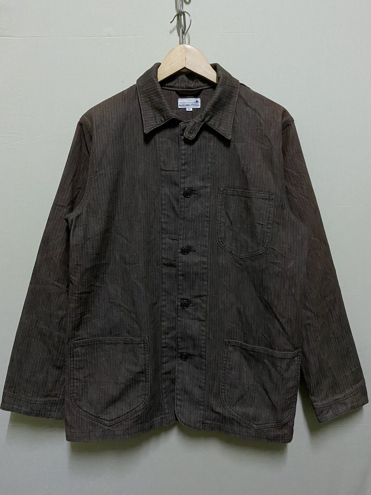 United Arrows Denim Kimono Noragi Patchwork Jacket GQ for